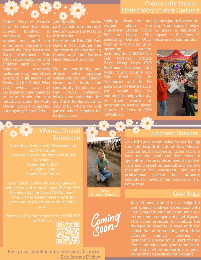 2024 Women United Summer Newsletter page 2