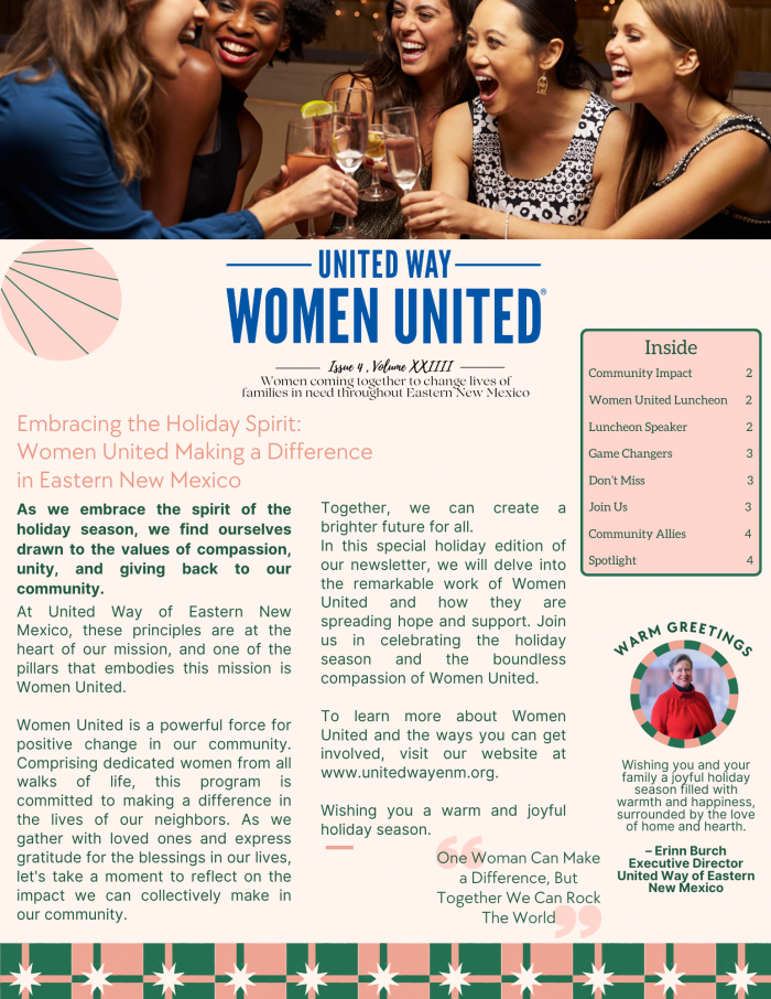 Women United Newsletter November 2024  pg.1