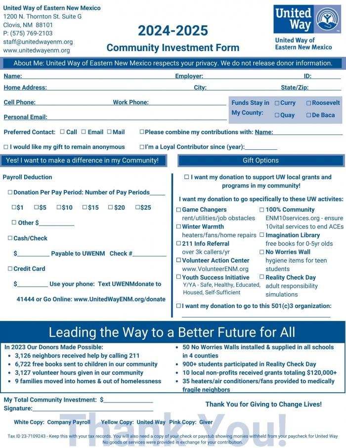 Pledge Form 2024-2025